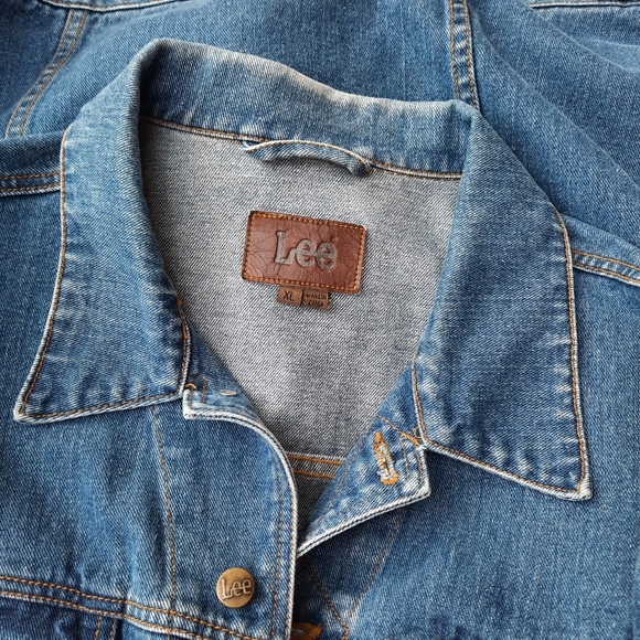 Lee Vintage 90's Denim Trucker Jacket Unisex Spring Blogger - Picture 10 of 12